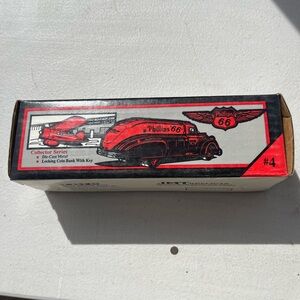Phillips 66 Red Die-Cast Toy Car Bank